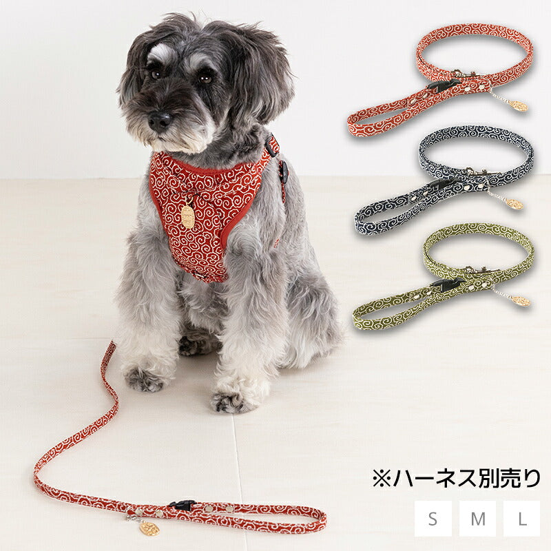 唐草小判リード S/M/L Amo.k 犬用