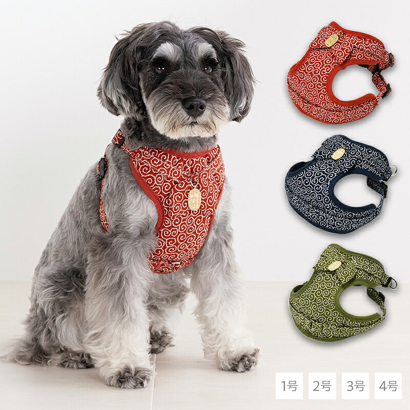 唐草小判ハーネス 1号/2号/3号/4号 Amo.k 犬用