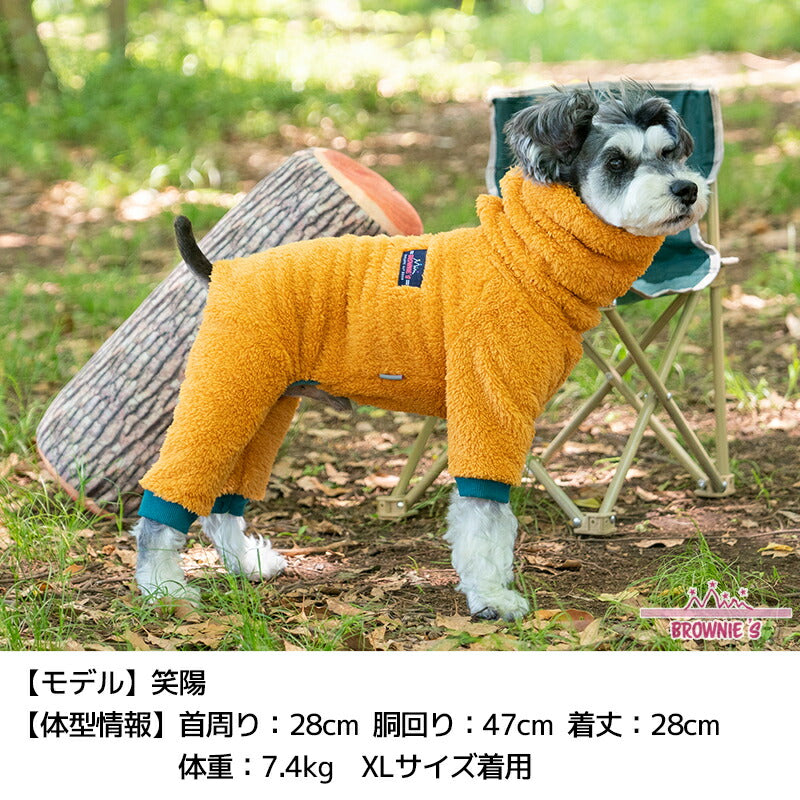 【2024年モデル】もこもこボアロンパース S/M/L/XL/XXL/DXS/DS/DM/4L/5L/6L/OS/OM/OL BROWNIE'S-ブラウニーズ- 犬服 ドッグウェア 小型犬 ダックス 中大型犬 BR24AW br241769