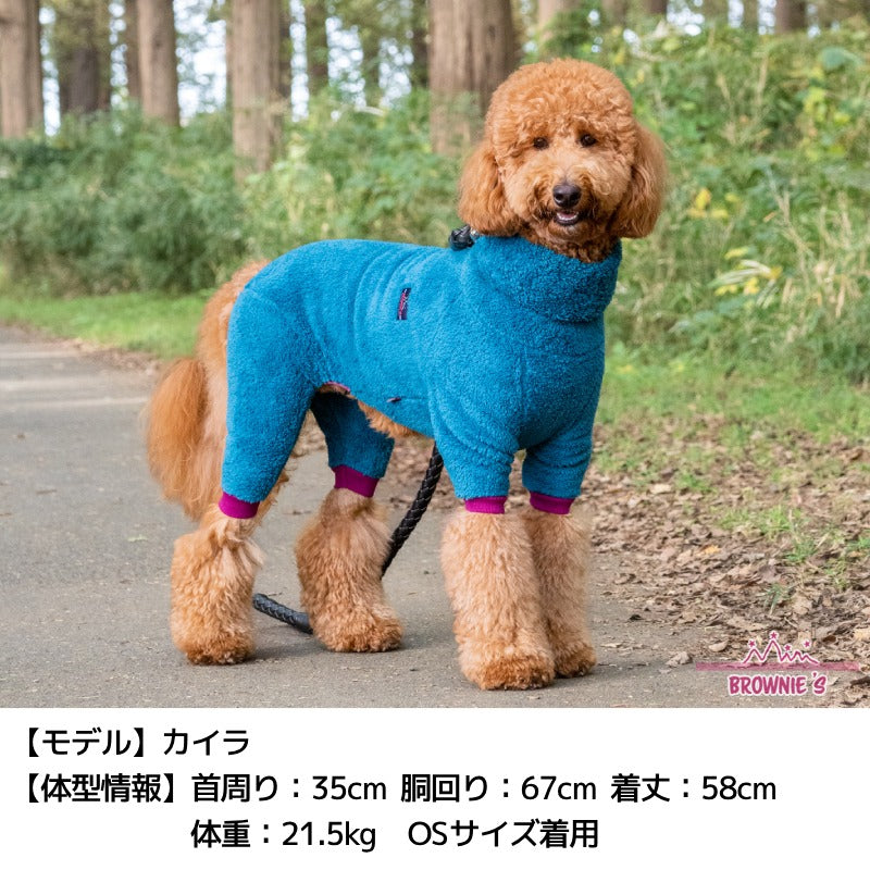 【2024年モデル】もこもこボアロンパース S/M/L/XL/XXL/DXS/DS/DM/4L/5L/6L/OS/OM/OL BROWNIE'S-ブラウニーズ- 犬服 ドッグウェア 小型犬 ダックス 中大型犬 BR24AW br241769