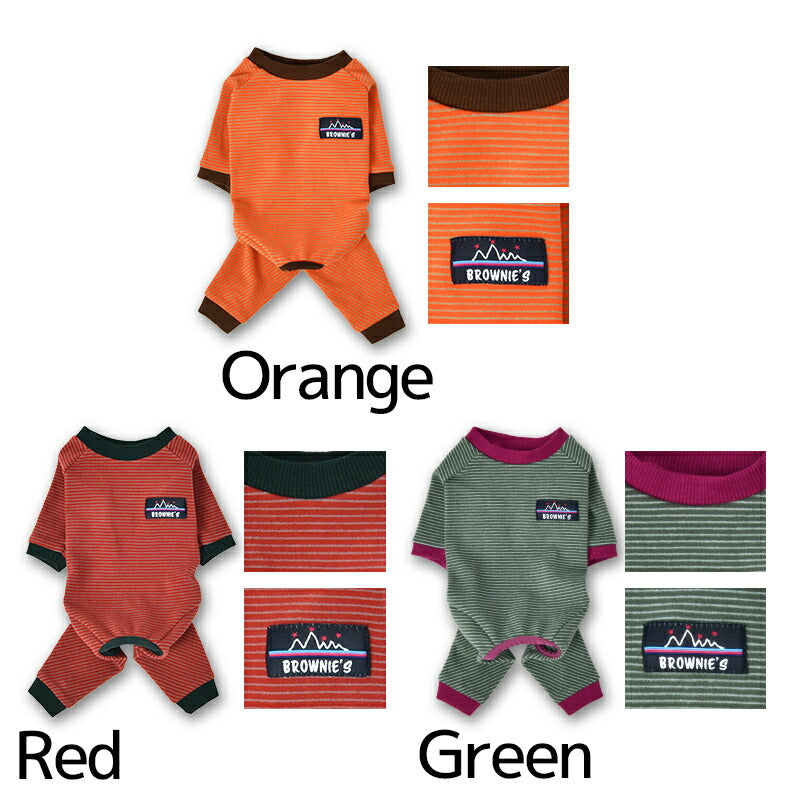 ツートンカラーロンパース S/M/L/XL/XXL/DXS/DS/DM/4L/5L/6L/OS/OM/OL BROWNIE'S-ブラウニーズ- 犬服 ドッグウェア 小型犬 ダックス 中大型犬 BR24AW br241770