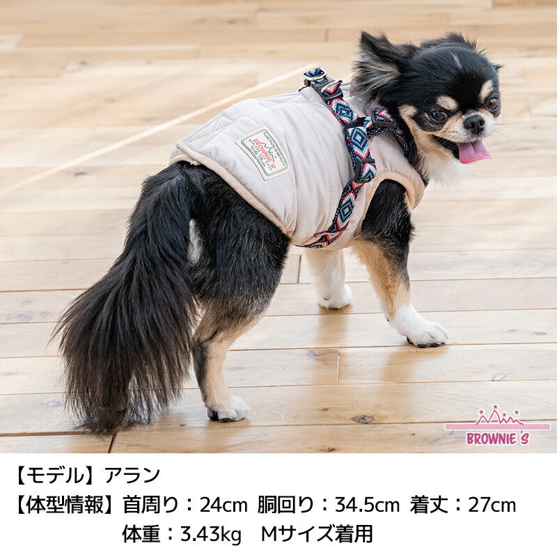 ハーネス付き背開きアウター S/M/L/XL/XXL BROWNIE'S-ブラウニーズ- 犬服 ドッグウェア 小型犬 BR25AW br251808