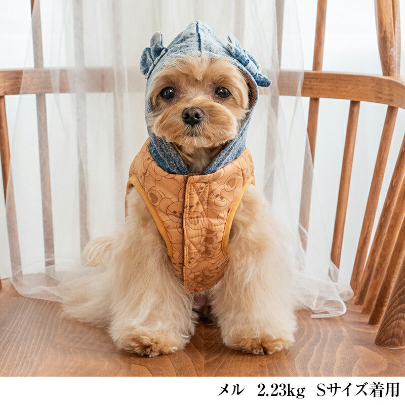 デニムフードアウター XS/S/M/L/XL/XXL/DXS/DS/DM CRAZYBOO -クレイジーブー- 犬服 ドッグウェア CB24AW アルわん優待 cb241081
