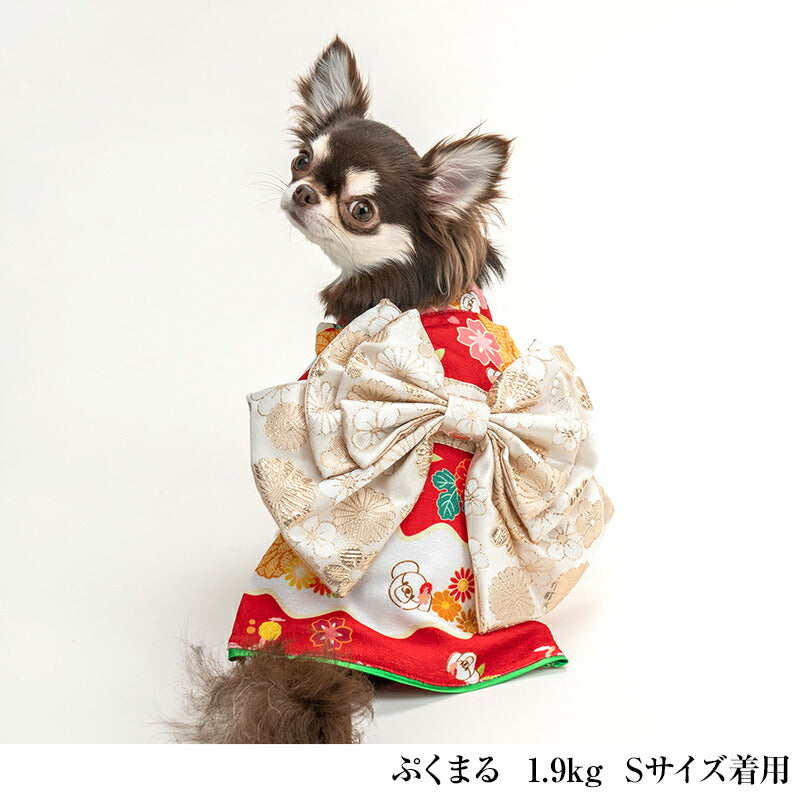 菊柄着物 XS/S/M/L/XL/XXL/DXS/DS/DM CRAZYBOO -クレイジーブー- 犬服 ドッグウェア CB24AW アルわん優待 cb241093