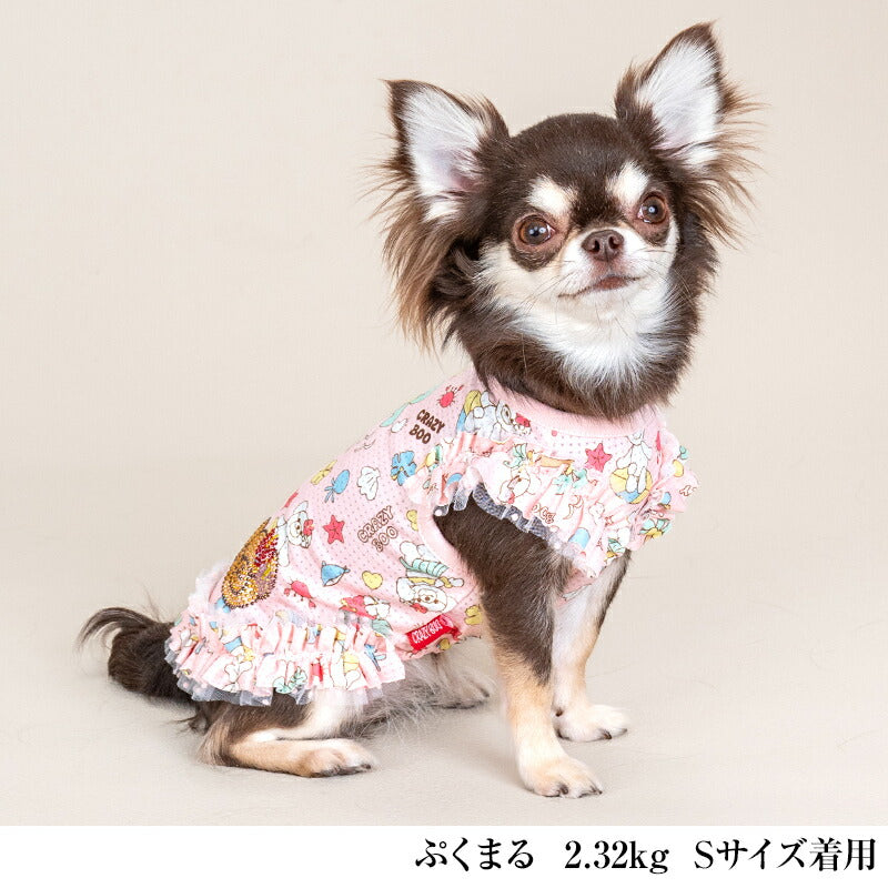 トロピカルフリルタンク XS/S/M/L/XL/XXL/DXS/DS/DM CRAZYBOO -クレイジーブー- 犬服 ドッグウェア CB25SS cb251102