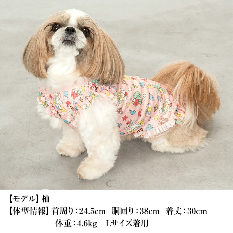 トロピカルフリルタンク XS/S/M/L/XL/XXL/DXS/DS/DM CRAZYBOO -クレイジーブー- 犬服 ドッグウェア CB25SS cb251102