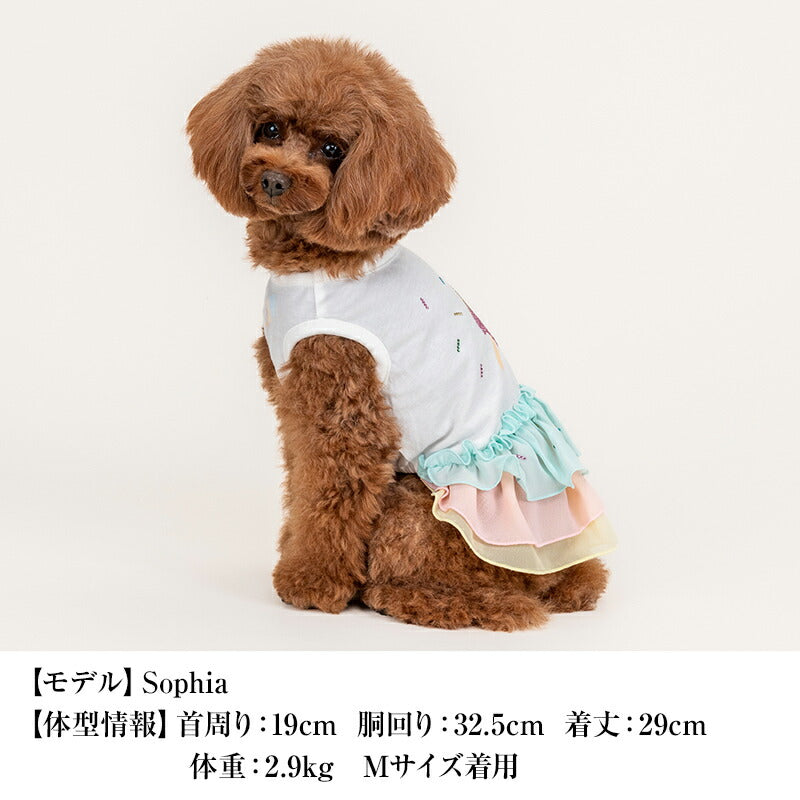 パステルフリルワンピ XS/S/M/L/XL/DXS/DS/DM CRAZYBOO -クレイジーブー- 犬服 ドッグウェア CB25SS cb251108