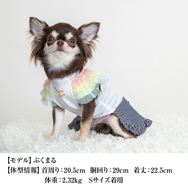 キラキラトロピカルワンピ XS/S/M/L/XL CRAZYBOO -クレイジーブー- 犬服 ドッグウェア CB25SS cb251110