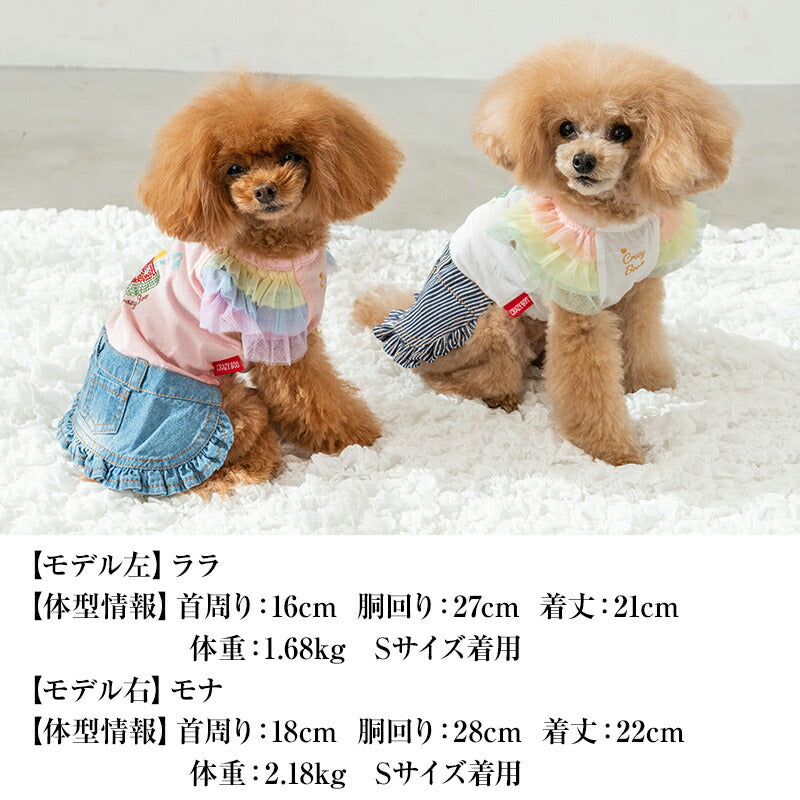 キラキラトロピカルワンピ XS/S/M/L/XL CRAZYBOO -クレイジーブー- 犬服 ドッグウェア CB25SS cb251110