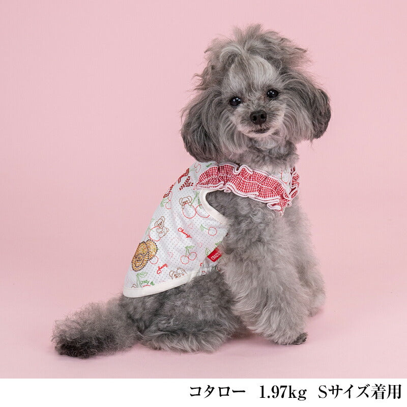 肩フリルチェリータンク XS/S/M/L/XL/XXL/DXS/DS/DM CRAZYBOO -クレイジーブー- 犬服 ドッグウェア CB25SS cb251111