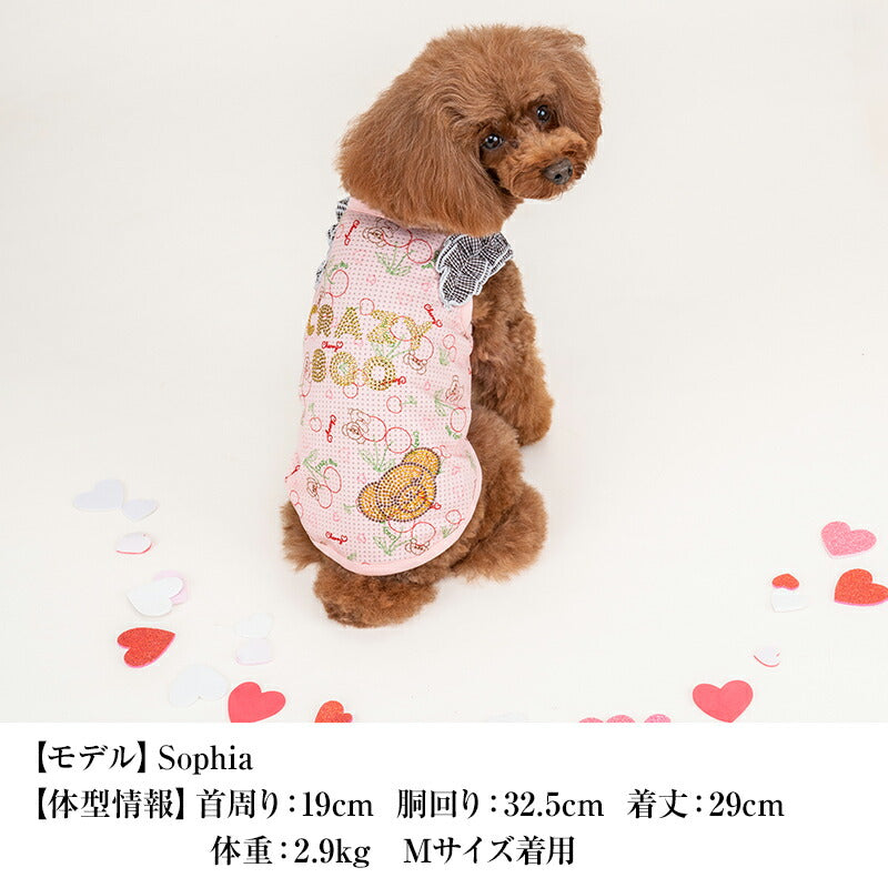 肩フリルチェリータンク XS/S/M/L/XL/XXL/DXS/DS/DM CRAZYBOO -クレイジーブー- 犬服 ドッグウェア CB25SS cb251111