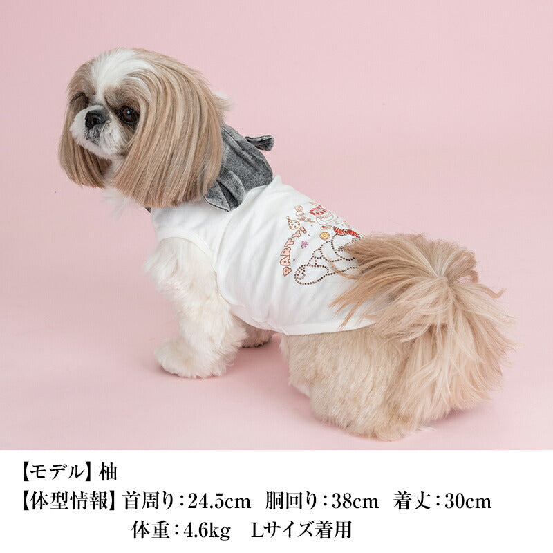 キラキラデニムフードパーカ XS/S/M/L/XL/XXL/DXS/DS/DM CRAZYBOO -クレイジーブー- 犬服 ドッグウェア CB25SS cb251113