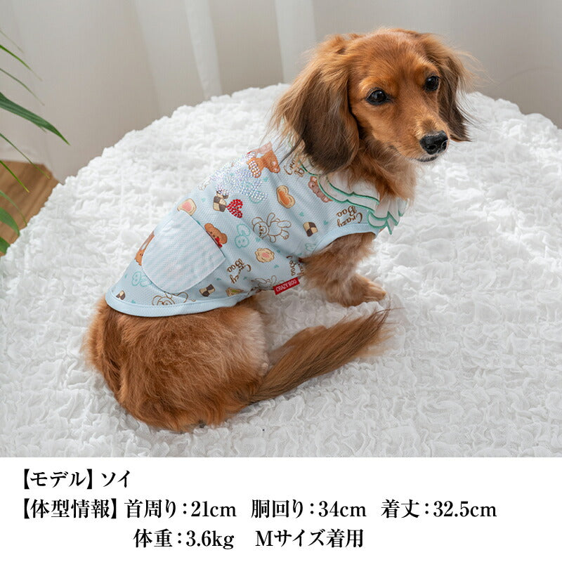 スイーツ柄スカラップタンク XS/S/M/L/XL/XXL/DXS/DS/DM CRAZYBOO -クレイジーブー- 犬服 ドッグウェア CB25SS cb251114