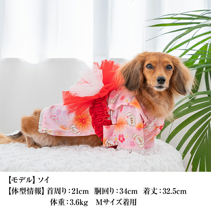 浴衣 花火柄 スミレ柄 XS/S/M/L/XL/XXL CRAZYBOO -クレイジーブー- 犬服 ドッグウェア CB25SS cb251116