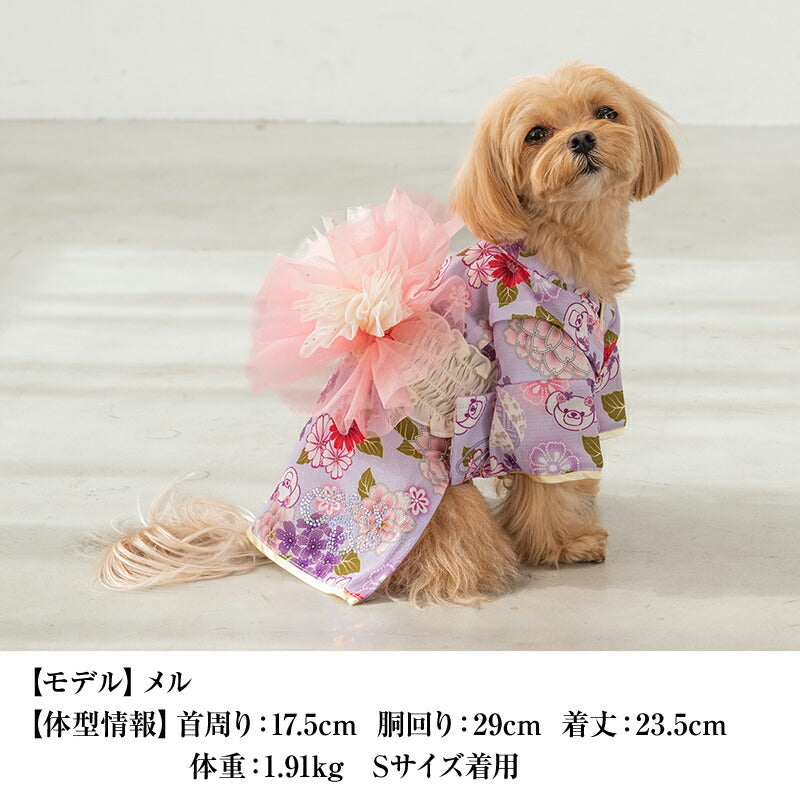 浴衣 花火柄 スミレ柄 XS/S/M/L/XL/XXL CRAZYBOO -クレイジーブー- 犬服 ドッグウェア CB25SS cb251116