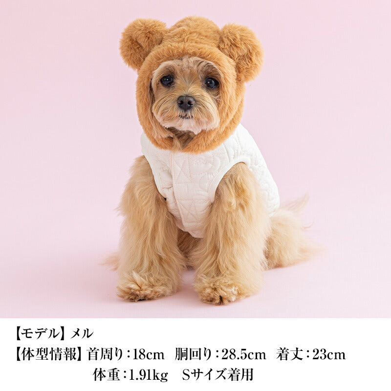 くま耳キルトアウター XS/S/M/L/XL/XXL/DXS/DS/DM CRAZYBOO -クレイジーブー- 犬服 ドッグウェア CB25AW cb251126