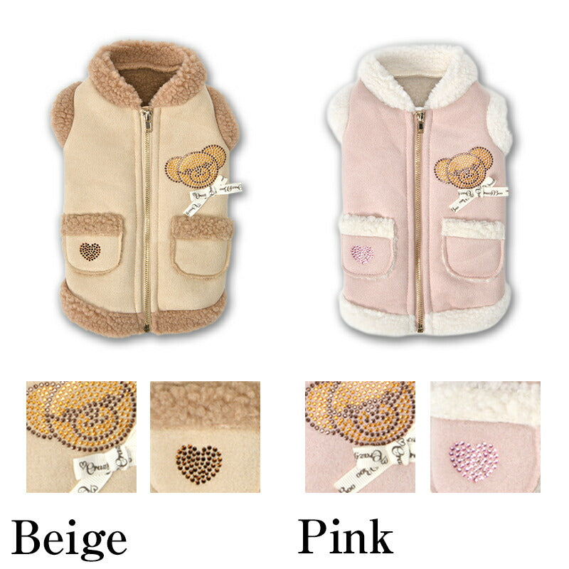 くまさんボアアウター XS/S/M/L/XL/XXL/DXS/DS/DM CRAZYBOO -クレイジーブー- 犬服 ドッグウェア CB25AW cb251127