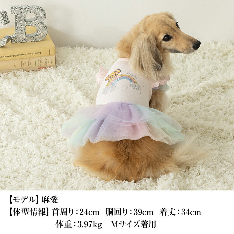 パステルチュールワンピ XS/S/M/L/XL CRAZYBOO -クレイジーブー- 犬服 ドッグウェア CB25AW cb251138