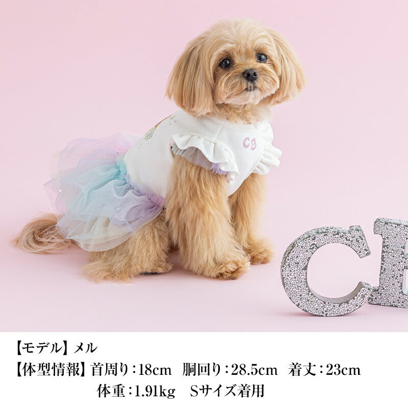 パステルチュールワンピ XS/S/M/L/XL CRAZYBOO -クレイジーブー- 犬服 ドッグウェア CB25AW cb251138