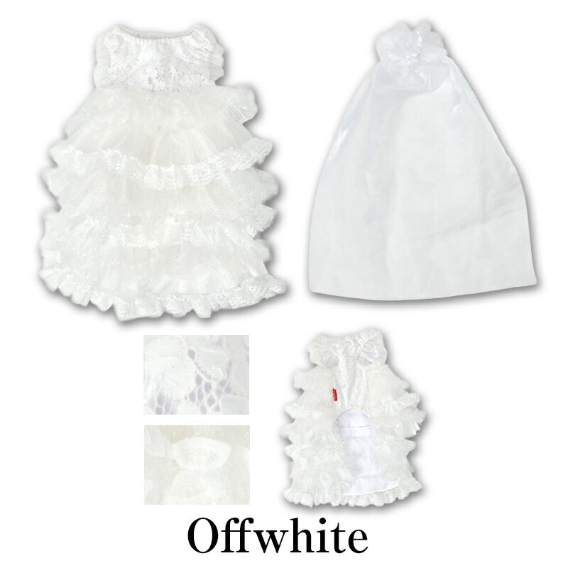 【公式通販限定】チュールティアードウエディングドレス XS/S/M/L/XL CRAZYBOO -クレイジーブー- 犬服 ドッグウェア 結婚式 イベント CB25AW cb251150