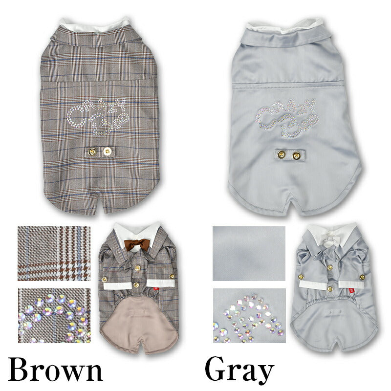 【公式通販限定】きらきらタキシード XS/S/M/L/XL CRAZYBOO -クレイジーブー- 犬服 ドッグウェア ウエディング 結婚式 イベント CB25AW cb251152