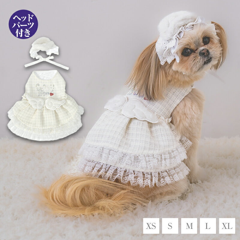 【公式通販限定】エンジェルワンピ XS/S/M/L/XL CRAZYBOO -クレイジーブー- 犬服 ドッグウェア ハロウィン CB25AW cb251156