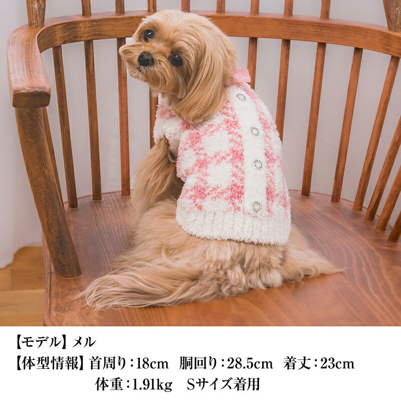 マシュマロチェックニット XS/S/M/L/XL/XXL/DXS/DS/DM CRAZYBOO -クレイジーブー- 犬服 ドッグウェア CB25AW cb251160