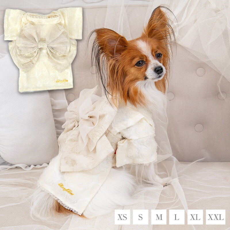 【CRAZYBOO公式】薔薇チュール着物 XS/S/M/L/XL/XXL クレイジーブー 犬服 ドッグウェア 小型犬 トイプードル チワワ ダックス CB26AW cb261257