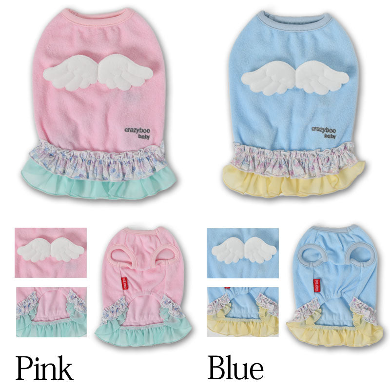 BABYエンジェルタンク 2XS/XS/S/M CRAZYBOO Baby(クレイジーブー ベビー) 子犬用 パピー 犬服 トイプードル チワワ ポメラニアン CBbaby22AW cb161994-1