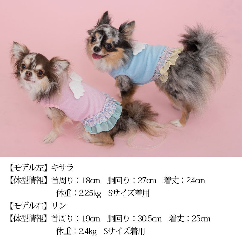 BABYエンジェルタンク 2XS/XS/S/M CRAZYBOO Baby(クレイジーブー ベビー) 子犬用 パピー 犬服 トイプードル チワワ ポメラニアン CBbaby22AW cb161994-1