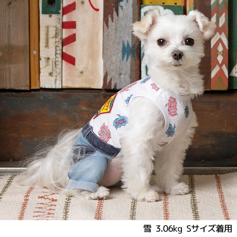 空き缶デニムつなぎ XS/S/M/L/XL/XXL/DS/DM D's Chat-ディーズチャット- 犬服 ドッグウェア 小型犬 ダックス DS22SS ds163131-1