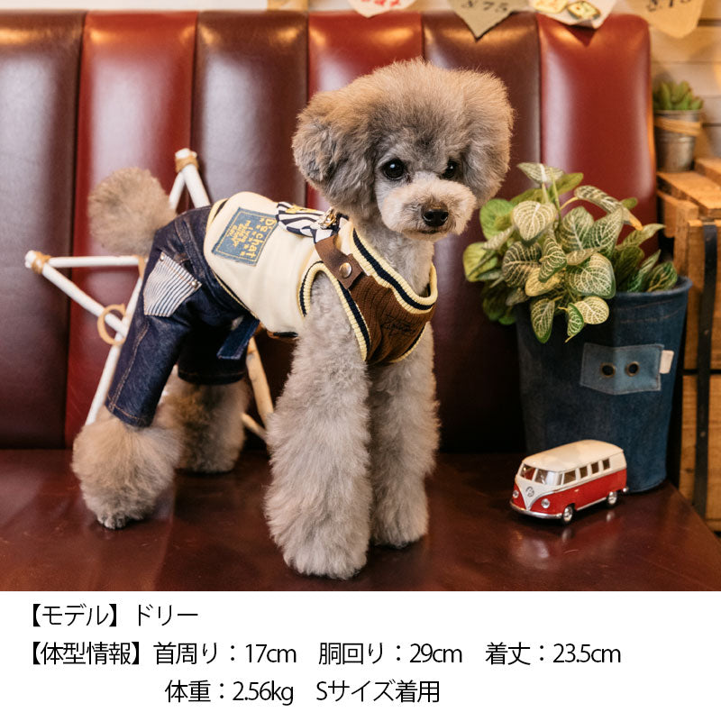 アメリカンバッグ柄タンク XS/S/M/L/XL/XXL/DS/DM/DL/FBM D's Chat-ディーズチャット- 犬服 ドッグウェア 小型犬 ダックス フレブル DS22AW ds161141-1