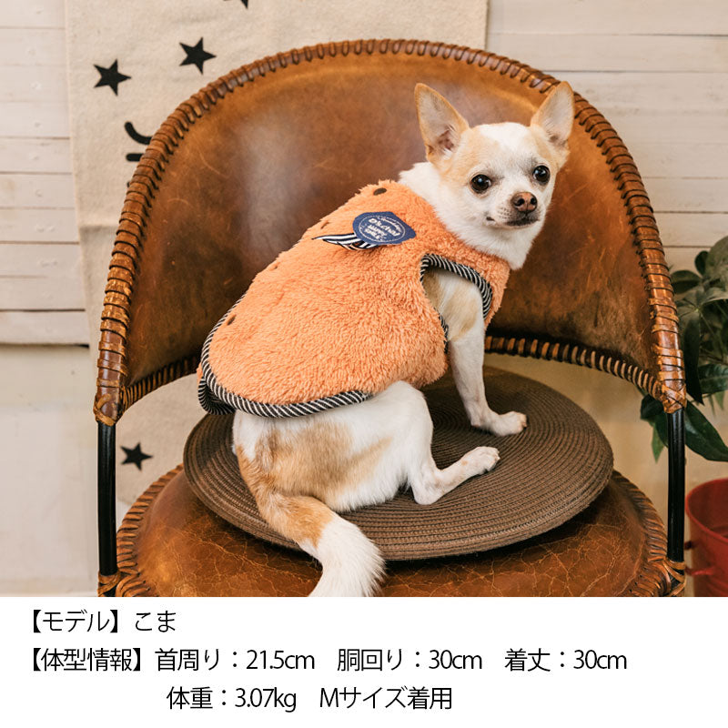 ヒッコリーリバーシブルベスト XS/S/M/L/XL/XXL/DS/DM/DL/FBM D's Chat-ディーズチャット- 犬服 ドッグウェア 小型犬 ダックス フレブル DS22AW ds162156-1