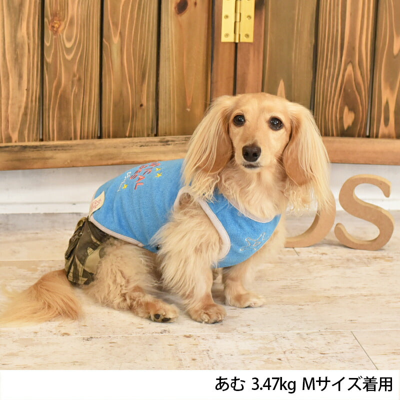 サマー刺繍パイルタンク XS/S/M/L/XL/XXL/DS/DM/DL/FBM D's Chat-ディーズチャット- 犬服 ドッグウェア 小型犬 ダックス フレブル DS23SS ds231160-1