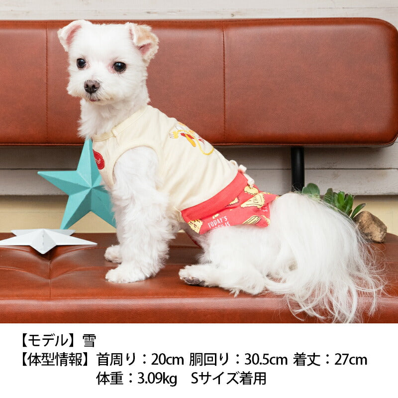 クッキングパスタワンピ XS/S/M/L/XL D's Chat-ディーズチャット- 犬服 ドッグウェア 小型犬 トイプードル チワワ ポメラニアン DS23SS ds231173-1