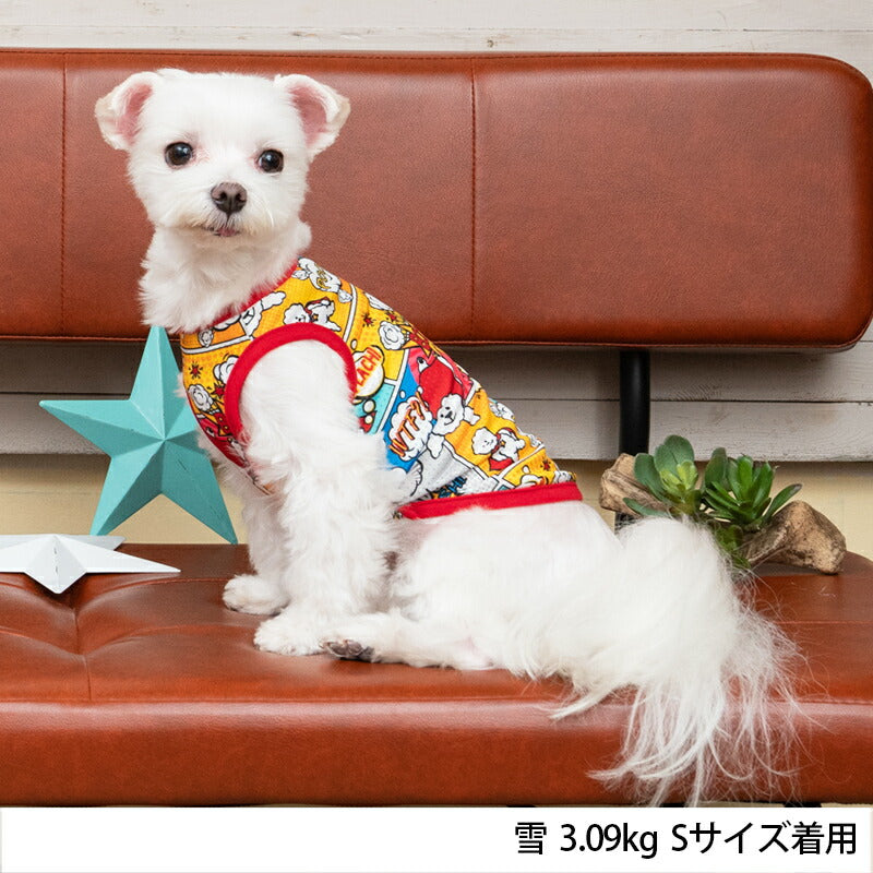 アメコミ風メッシュタンク XS/S/M/L/XL/XXL/DS/DM/DL/FBM D's Chat-ディーズチャット- 犬服 ドッグウェア 小型犬 ダックス フレブル DS23SS ds231177-1