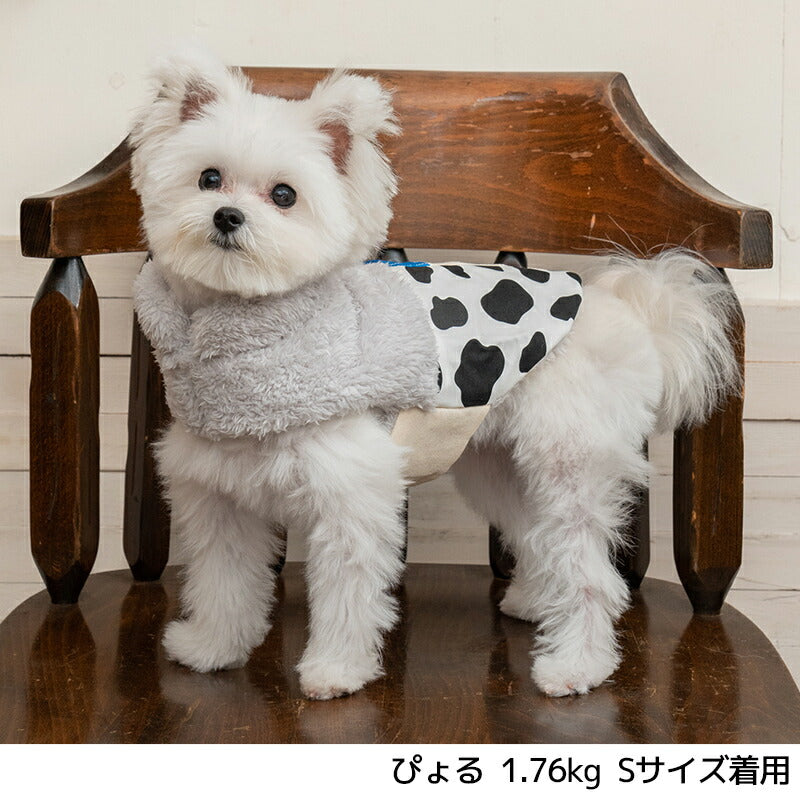 バイカラーボアマント XS/S/M/L/XL/XXL/DS/DM/DL/FBS/FBM/FBL D's Chat-ディーズチャット- 犬服 ドッグウェア 小型犬 ダックス フレブル DS23AW ds231186-1