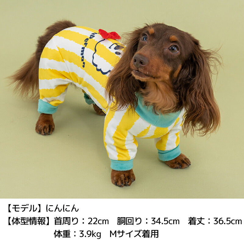 ディーズ君ストライプつなぎ XS/S/M/L/XL/XXL/DS/DM D's Chat-ディーズチャット- 犬服 ドッグウェア 小型犬 ダックス DS23AW ds231197-1