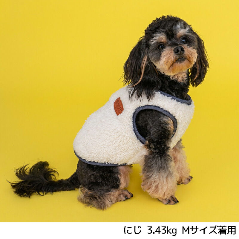 コーデュロイリバーシブルアウター(リバーシブルボアベスト) XS/S/M/L/XL/XXL/DS/DM/DL/FBS/FBM/FBL D's Chat-ディーズチャット- 犬服 ドッグウェア 小型犬 ダックス フレブル DS23AW ds231199-1