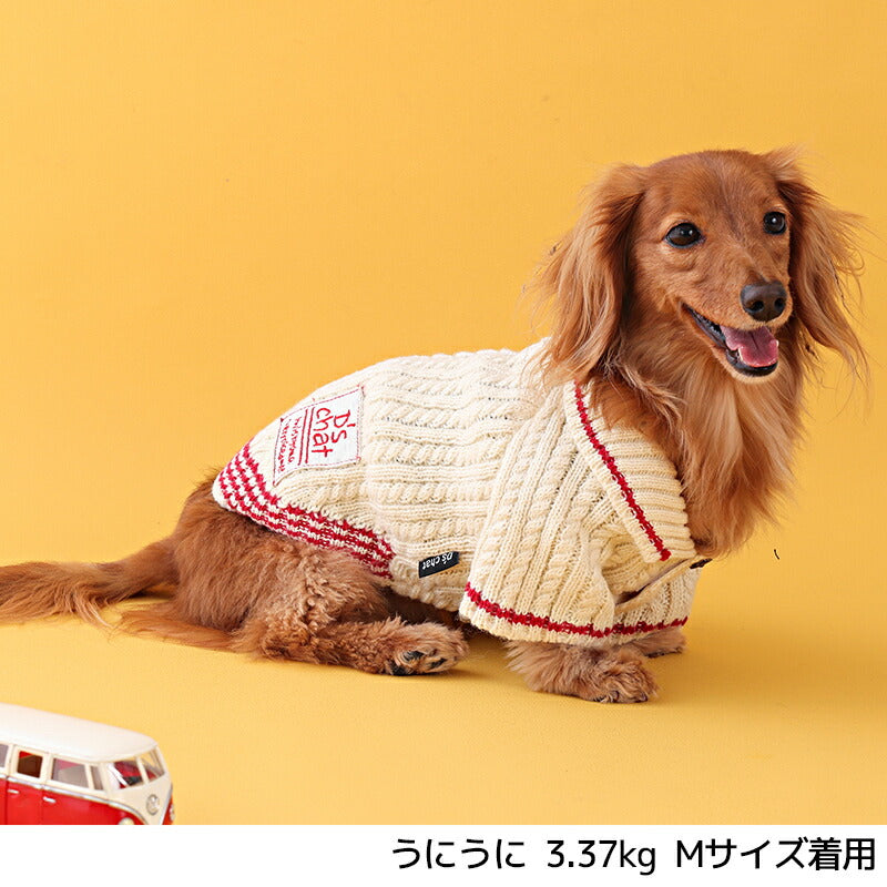 襟ラインニット XS/S/M/L/XL/XXL/DXS/DS/DM/FBS/FBM/FBL D's Chat-ディーズチャット- 犬服 小型犬 ダックス フレブル ドッグウェア DS25AW ds251286