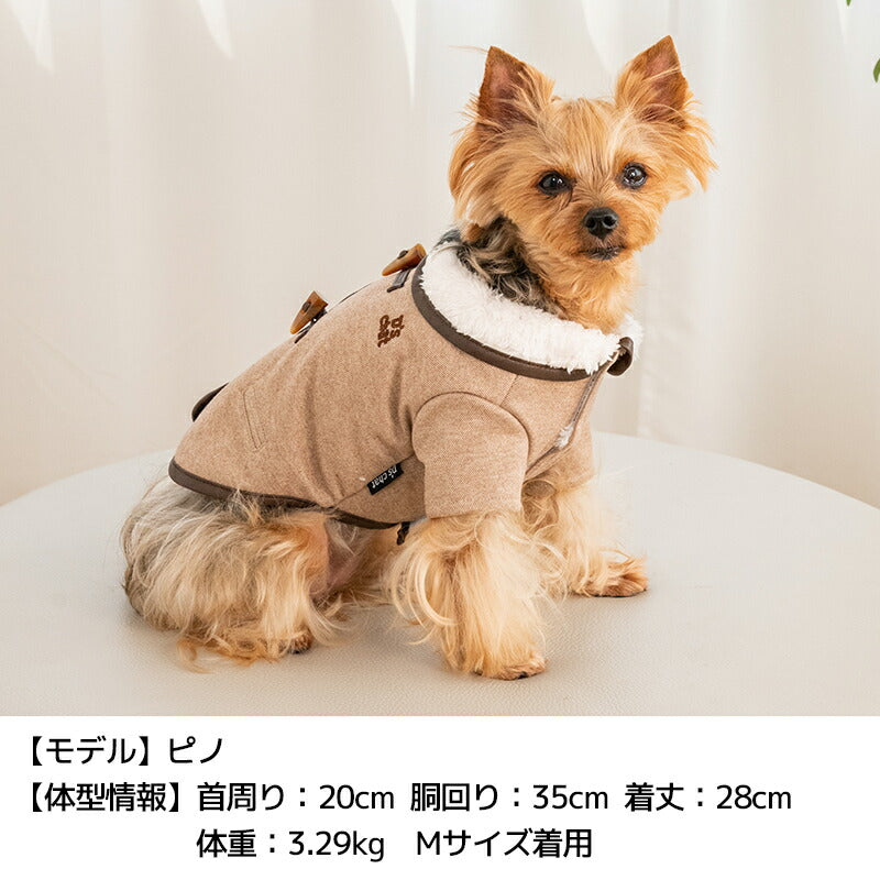 ダッフルボタンボアアウター XS/S/M/L/XL/XXL/DXS/DS/DM/DL/FBS/FBM/FBL D's Chat-ディーズチャット- 犬服 小型犬 ダックス フレブル ドッグウェア DS25AW ds251289
