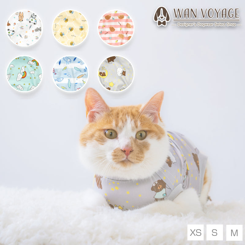 術後のケアウェア ネコちゃん用 XS/S/M Solgra-ソルグラ- 猫用 猫服 キャットウェア 犬の女の子用 手術後服 皮膚保護服 スコティッシュ マンチカン アメショー SO21AW so153126-1