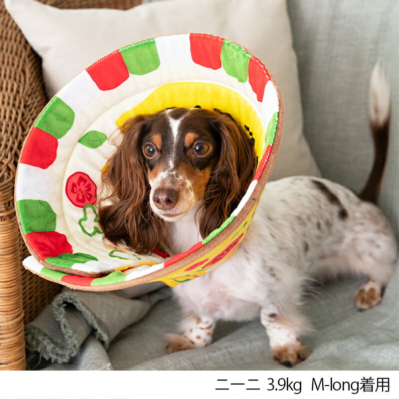 ペリーブカラー S/M/L/M-long Solgra-ソルグラ- ピザ柄 ダーツ柄 トランプ柄 時計柄 犬用 エリザベスカラー代わり ケア用品 トイプードル チワワ ポメラニアン SO23SS so233208-1