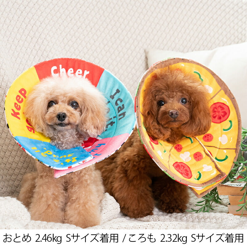 ペリーブカラー S/M/L/M-long Solgra-ソルグラ- ピザ柄 ダーツ柄 トランプ柄 時計柄 犬用 エリザベスカラー代わり ケア用品 トイプードル チワワ ポメラニアン SO23SS so233208-1