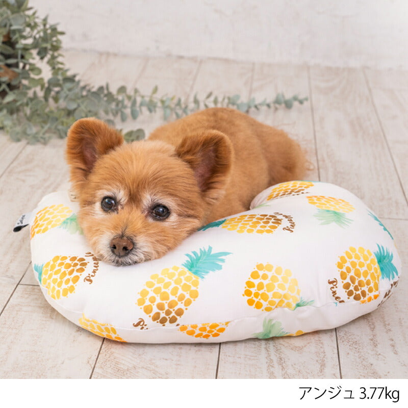 クールピロー M/L Solgra-ソルグラ- 犬用 パイン チェック クールベッド アゴ置きまくら 接触冷感 ひんやり トイプードル チワワ ポメラニアン SO23SS so237227-1