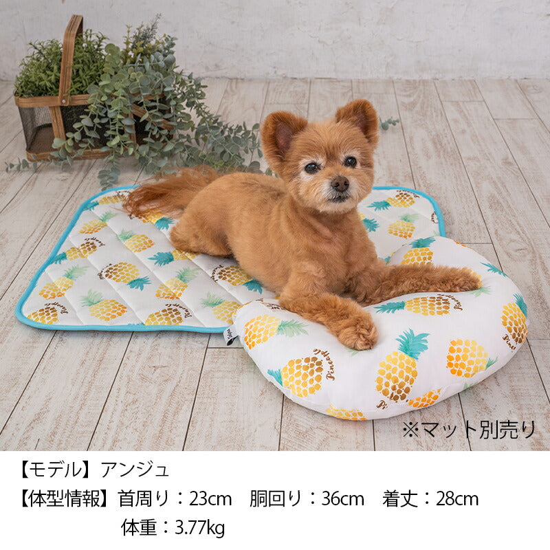 クールピロー M/L Solgra-ソルグラ- 犬用 パイン チェック クールベッド アゴ置きまくら 接触冷感 ひんやり トイプードル チワワ ポメラニアン SO23SS so237227-1
