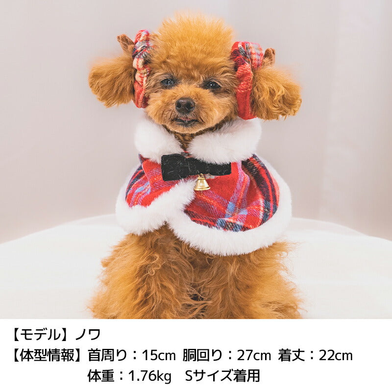 【公式通販限定】チェック柄クリスマススタイ S/M/L SOLGRA -ソルグラ- 犬用 コスプレ クリスマス SO25AW so252648