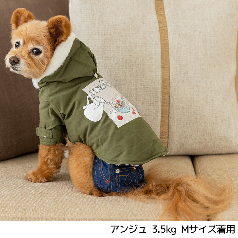 シリアルプリントコート XS/S/M/L/XL/XXL TINOTITO -ティノティート- 犬服 ドッグウェア トイプードル チワワ ポメラニアン TT21AW tt152241-1
