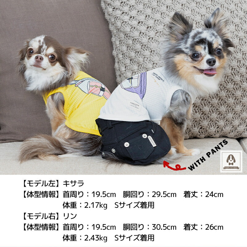 ショルダープリントタンク XS/S/M/L/XL/XXL TINOTITO -ティノティート- 犬服 ドッグウェア トイプードル チワワ ポメラニアン TT22SS tt161246-1