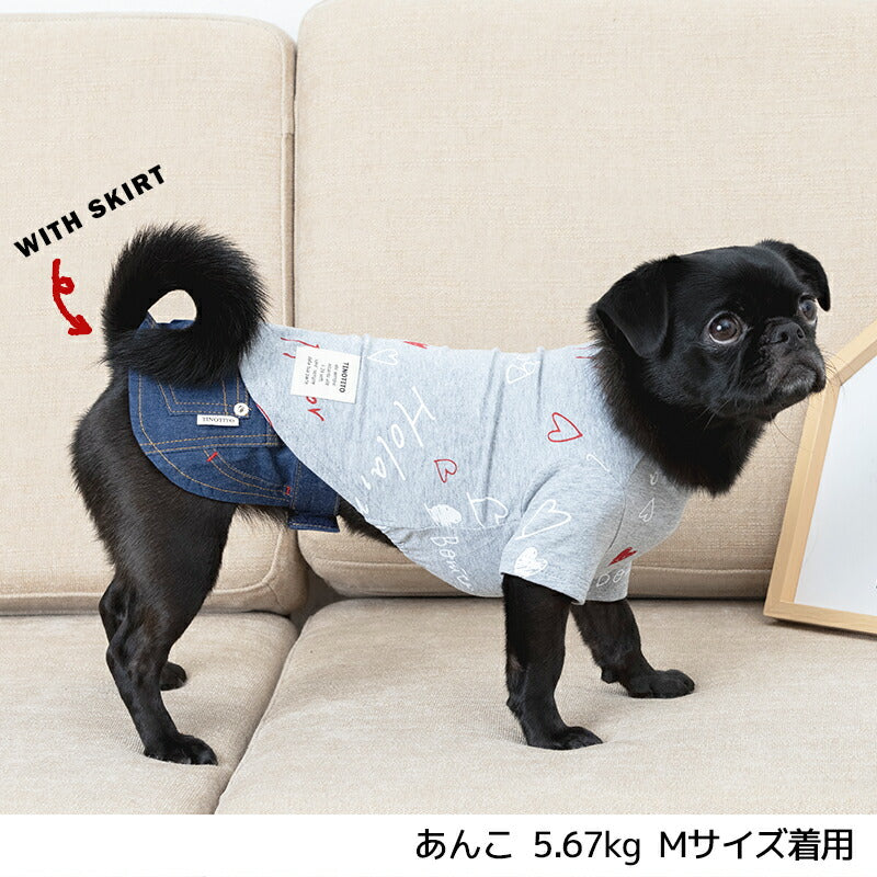 英字柄Tシャツ XS/S/M/L/XL/XXL TINOTITO -ティノティート- 犬服 ドッグウェア トイプードル チワワ ポメラニアン TT22SS tt161253-1